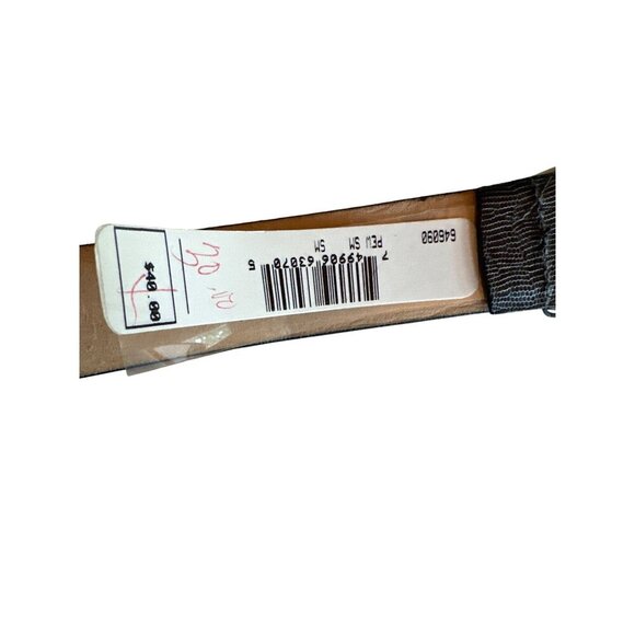 Calvin Klein Black Lizard Grain Leather Belt Small With Silver Buckle Made In US - Picture 6 of 6